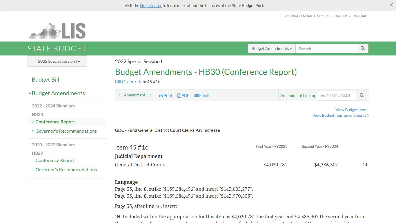 45#1c (GDC) GDC - Fund General District Court Clerks Pay ... - Virginia